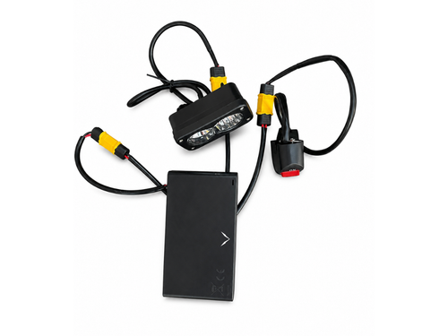 Velterra battery-powered Baja LED headlight kit for e-bikes and e-motos.