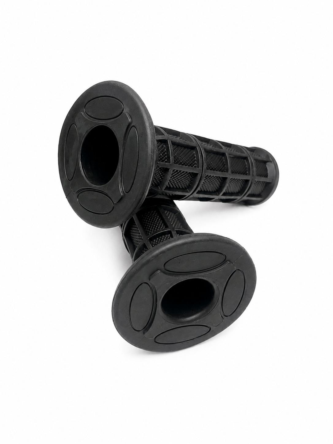 Secure rings on Velterra custom handlebar grips.