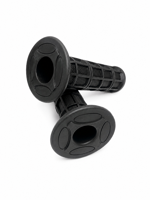 Secure rings on Velterra custom handlebar grips.