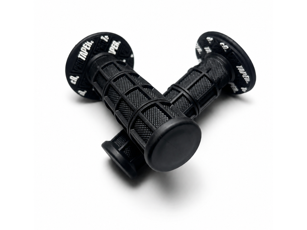 Slip-resistant lock-on handlebar pro taper grips for electric bikes and motorcycles.