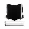 Velterra Motocutz Style black e-moto front plate hero shot for Surron and Talaria